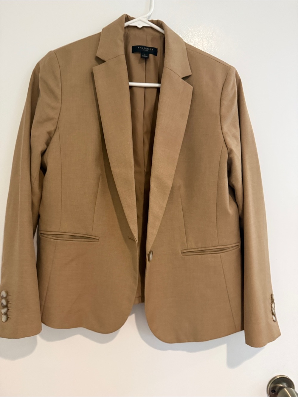 Ann Taylor Petite Camel/Tan Blazer Jacket